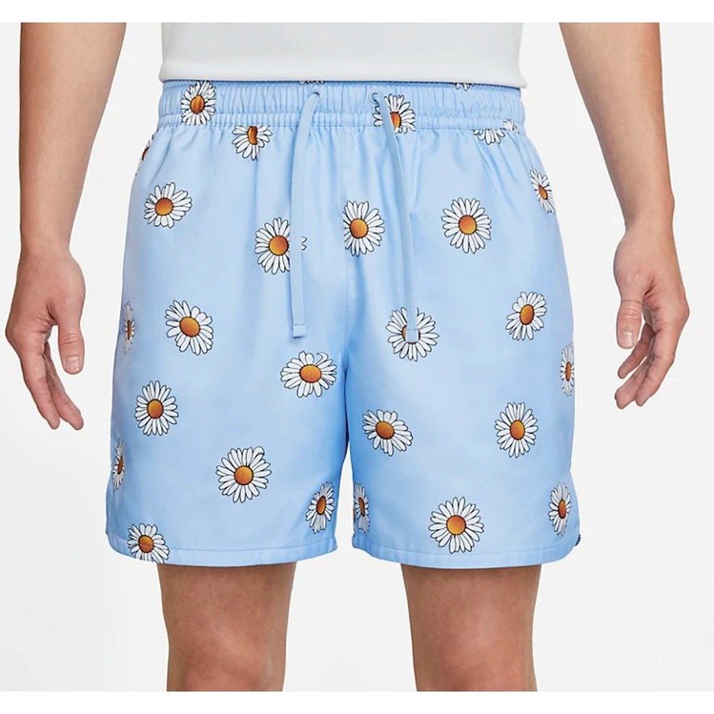 New Nike Mens Sz XL Sportswear Sport Essentials+ Floral Shorts Blue DM6909-548
